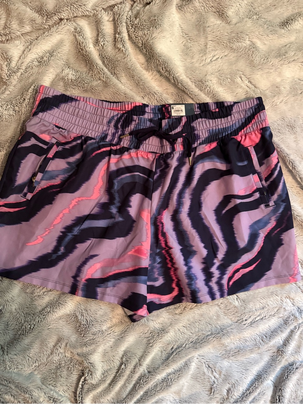 Tell Gear purple and pink patterned activewear shorts XXL